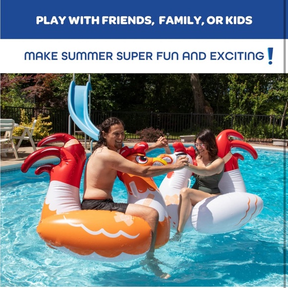 2Giant PoolInflatable Chicken🐓BattleRide-Ons-Flip Your👫Friends🧑🧑🧒toWin🏆! - Picture 5 of 10